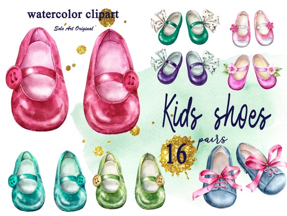 Shoes for Kids Baby Girl Boy Clipart Footwear Childrens - Etsy