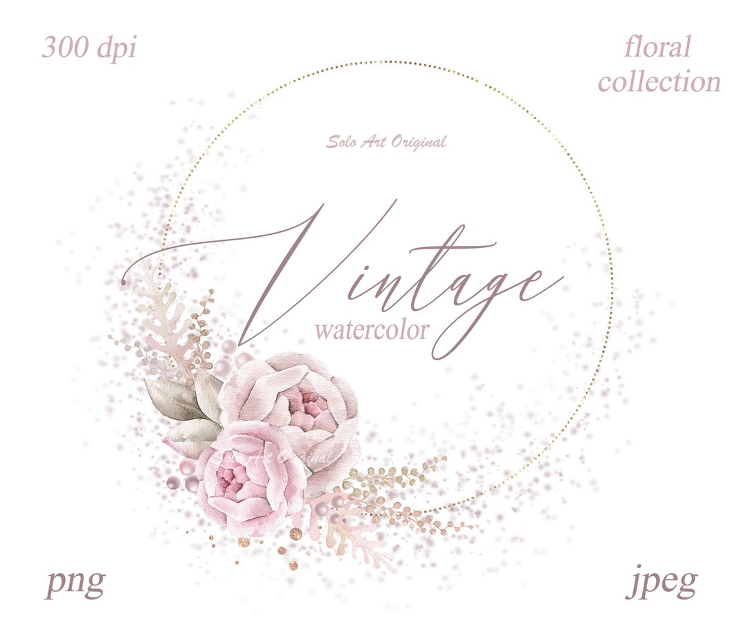 Cadre Aquarelle Décoratif Roses Jaunes Vintage Pour Désherber Les  Invitations Ou Saluer Les Voitures