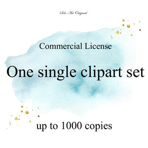 Licenza commerciale limitata Un singolo set di clipart Nessun credito richiesto