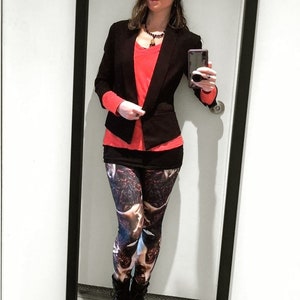 Fire Tights, Flame Leggings, Flames, Nature Leggings, Yoga Pants, Yoga wear, Nature art, Festival wear, Made in Canada, Firey
