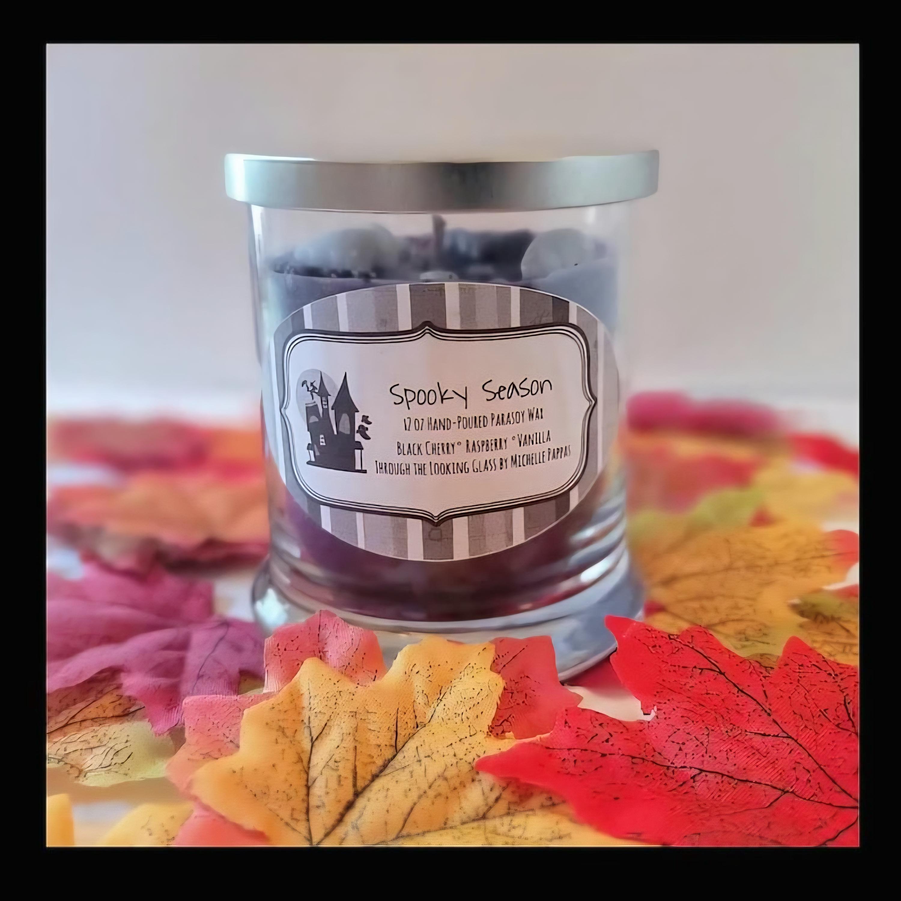 Horror Raspberry Halloween Spooky Ghost Candle Fall Candles Vanilla Black Cherry ...