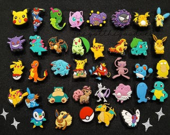Pocket Monster Shoe Charms - Fits Clogs - Gift- Present - Birthday - Fathers Day - Mothers Day - School - Summer