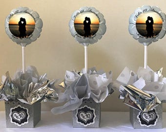 Glitter Photo Balloon Centerpiece