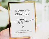Minimalistic Mommy’s Craving Station Sign, Minimal Baby Shower