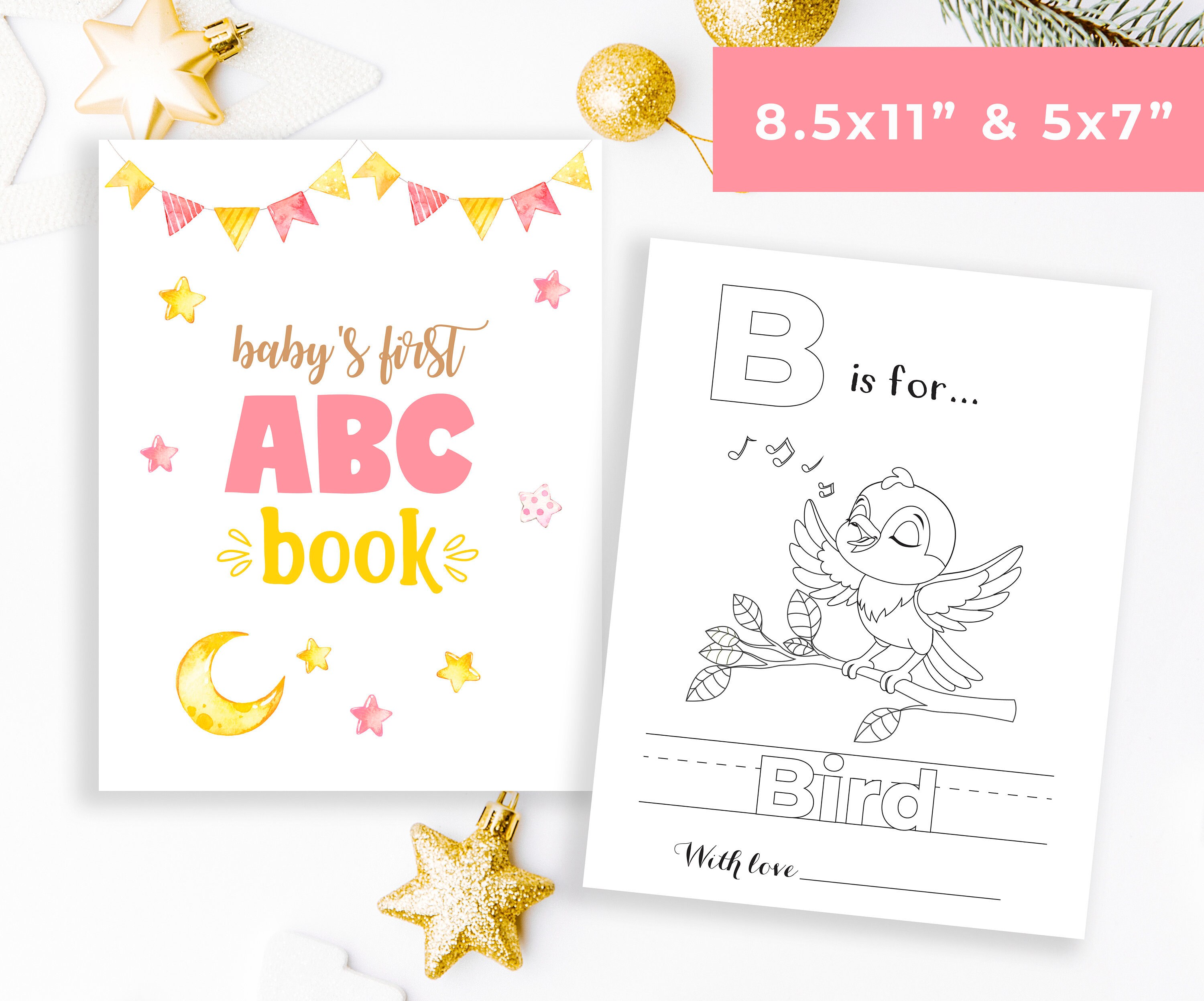 Baby S First Abc Book Twinkle Twinkle Little Star Baby Etsy