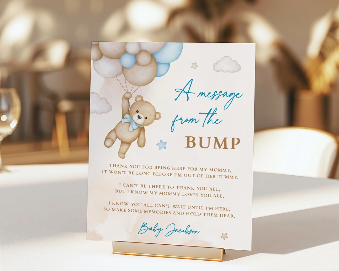 a-message-from-the-bump-blue-teddy-bear-baby-shower-a-message-from
