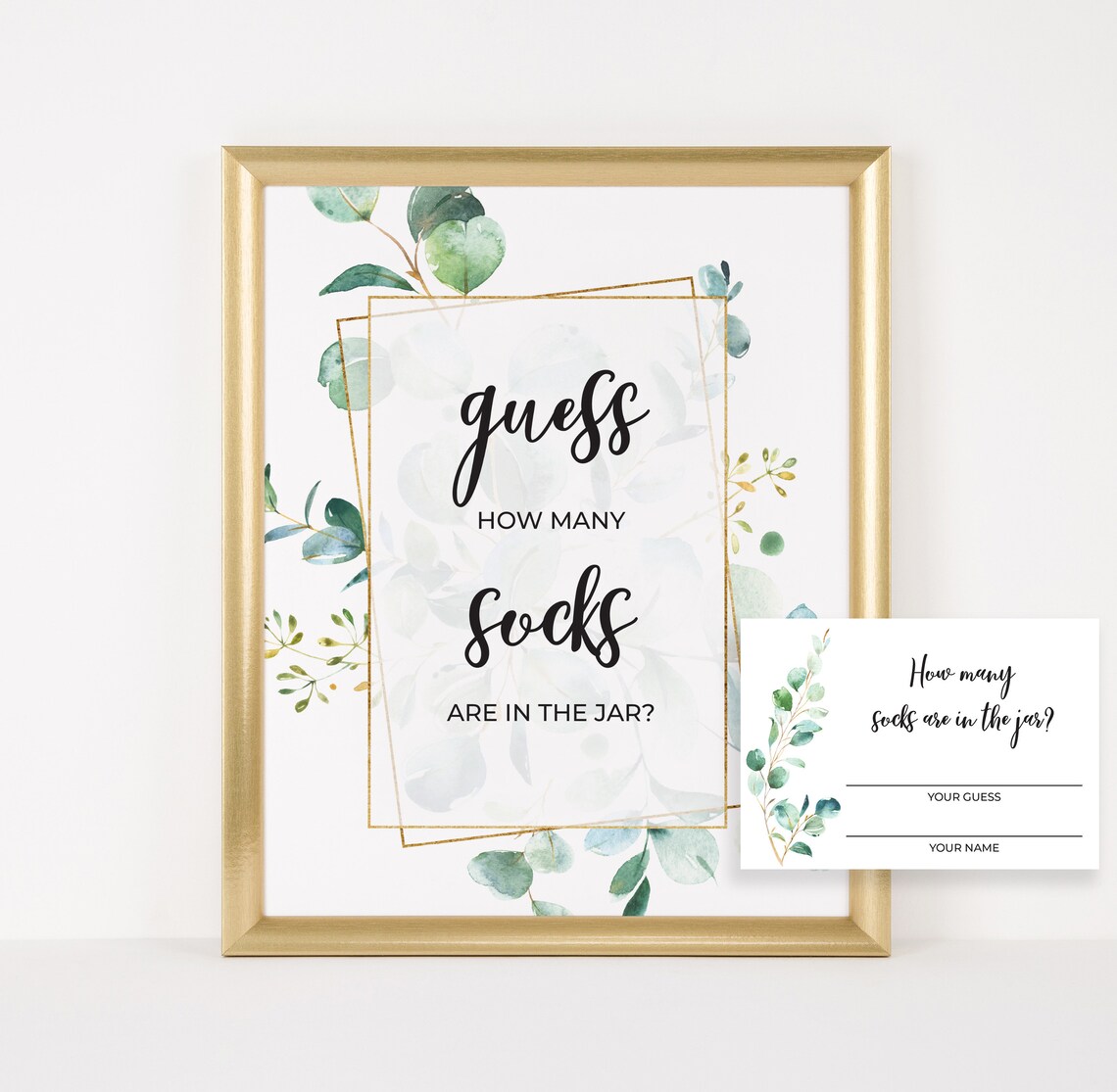 Guess How Many Baby Socks Are in the Jar Game Greenery Baby Etsy