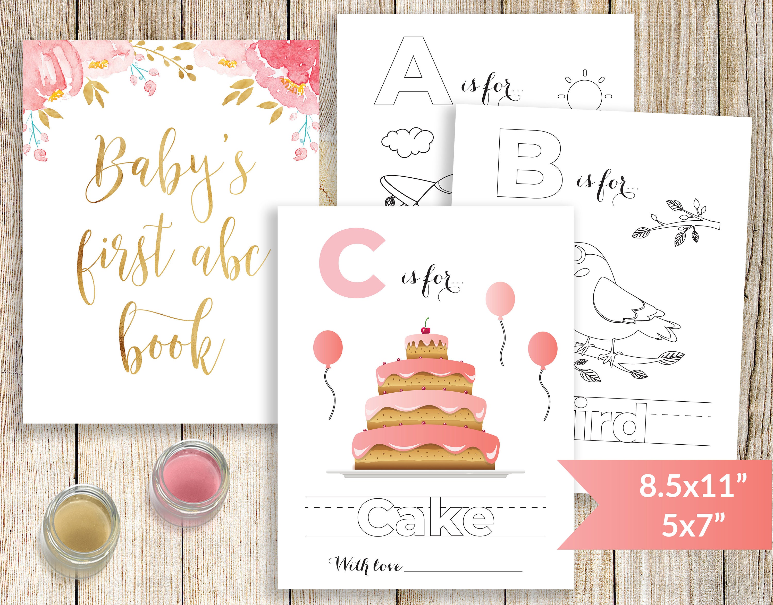 Printable Alphabet Book For Baby Shower