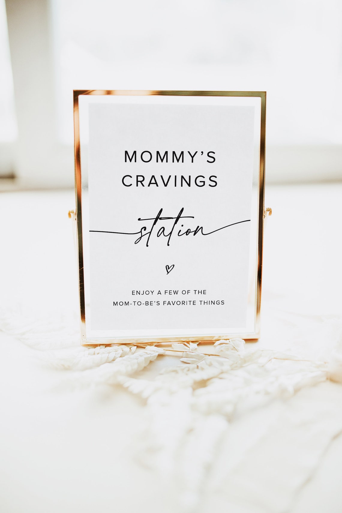 Minimalistic Mommy’s Craving Station Sign, Minimal Baby Shower - Etsy