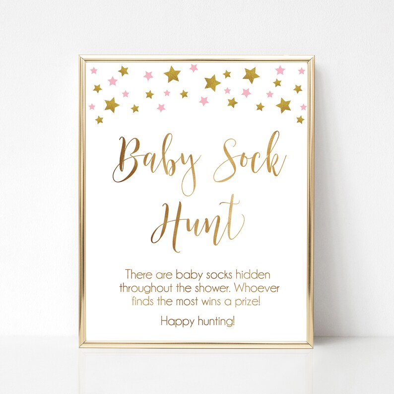 Baby Sock Hunt Baby Shower Games Baby Socks Game Printable Etsy