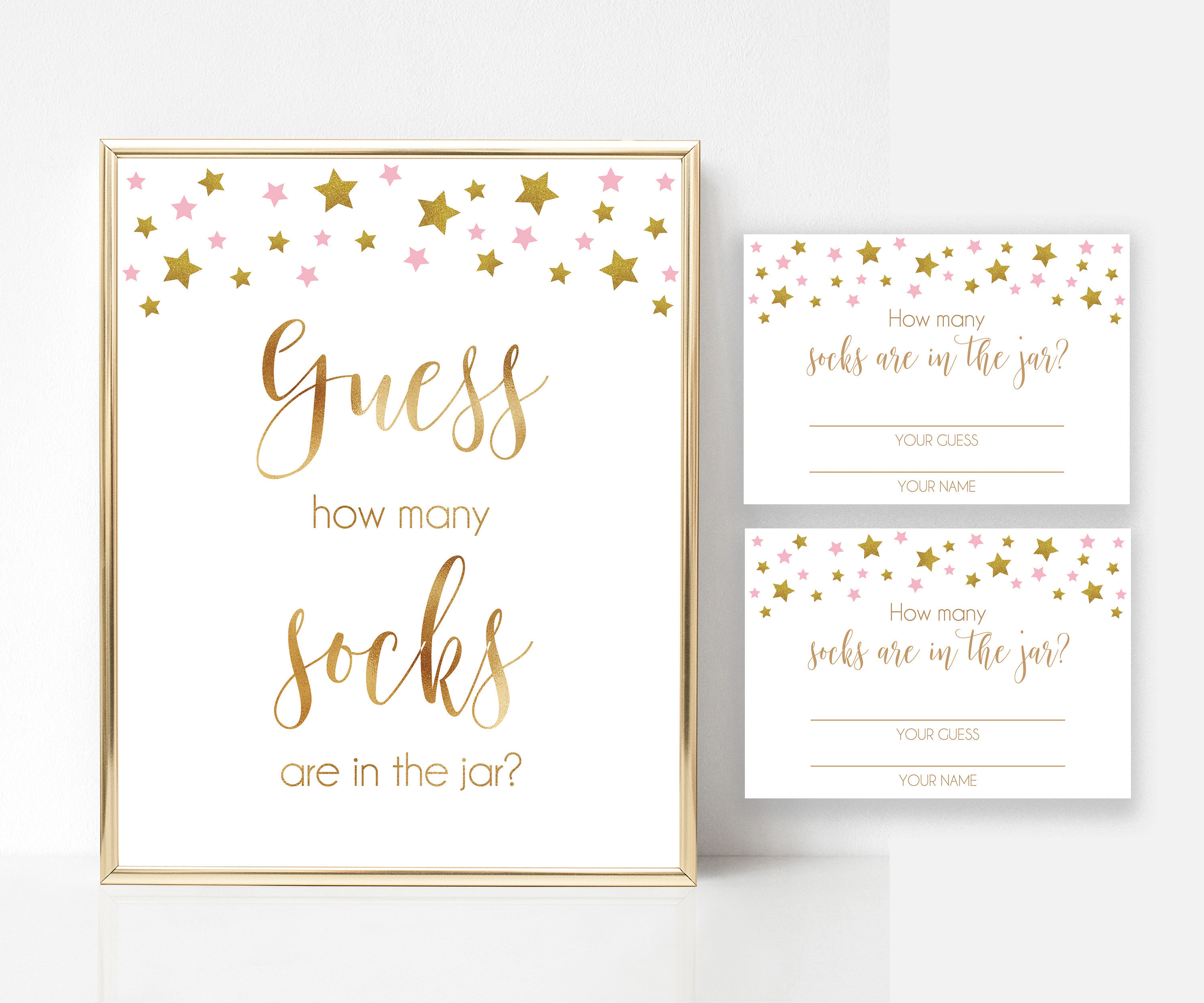 Guess How Many Socks Are in the Jar Baby Socks Guessing Game Etsy