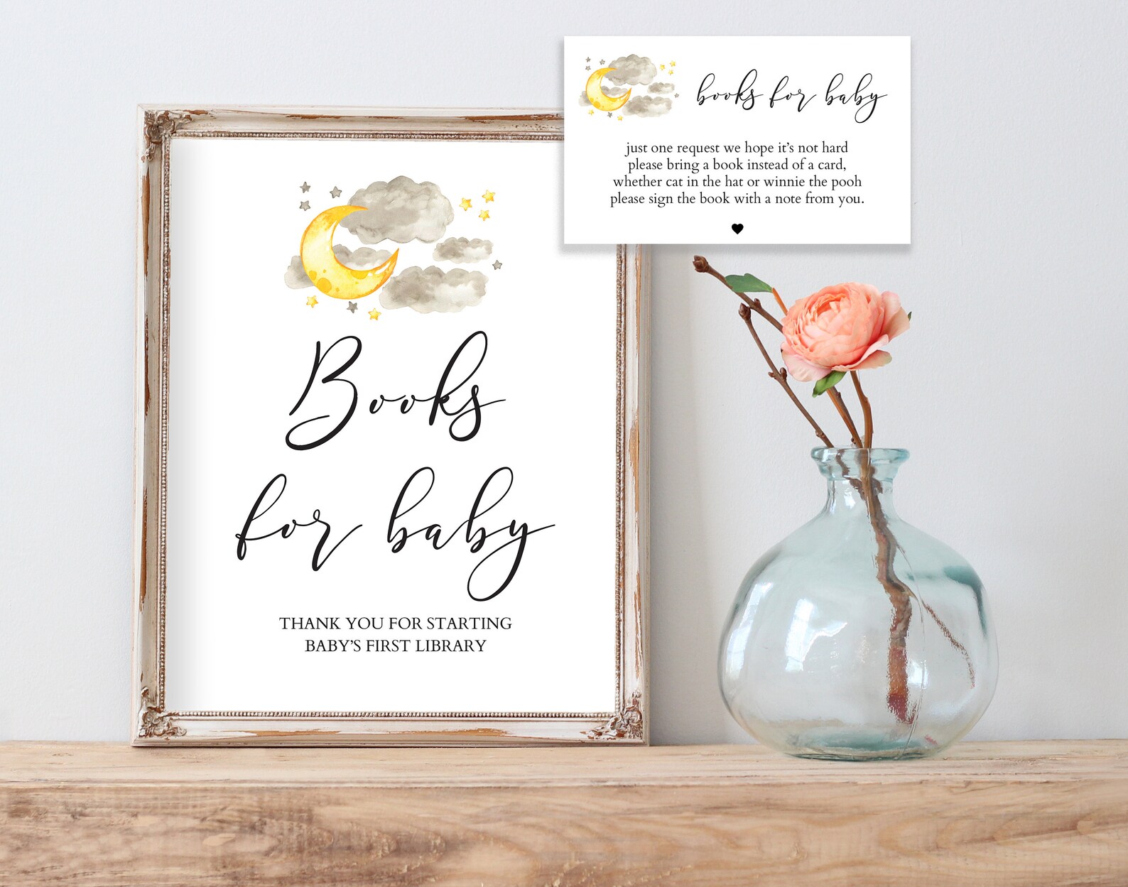 Baby Shower Hashtag Sign Oh Snap Baby Shower Moon and Stars Etsy