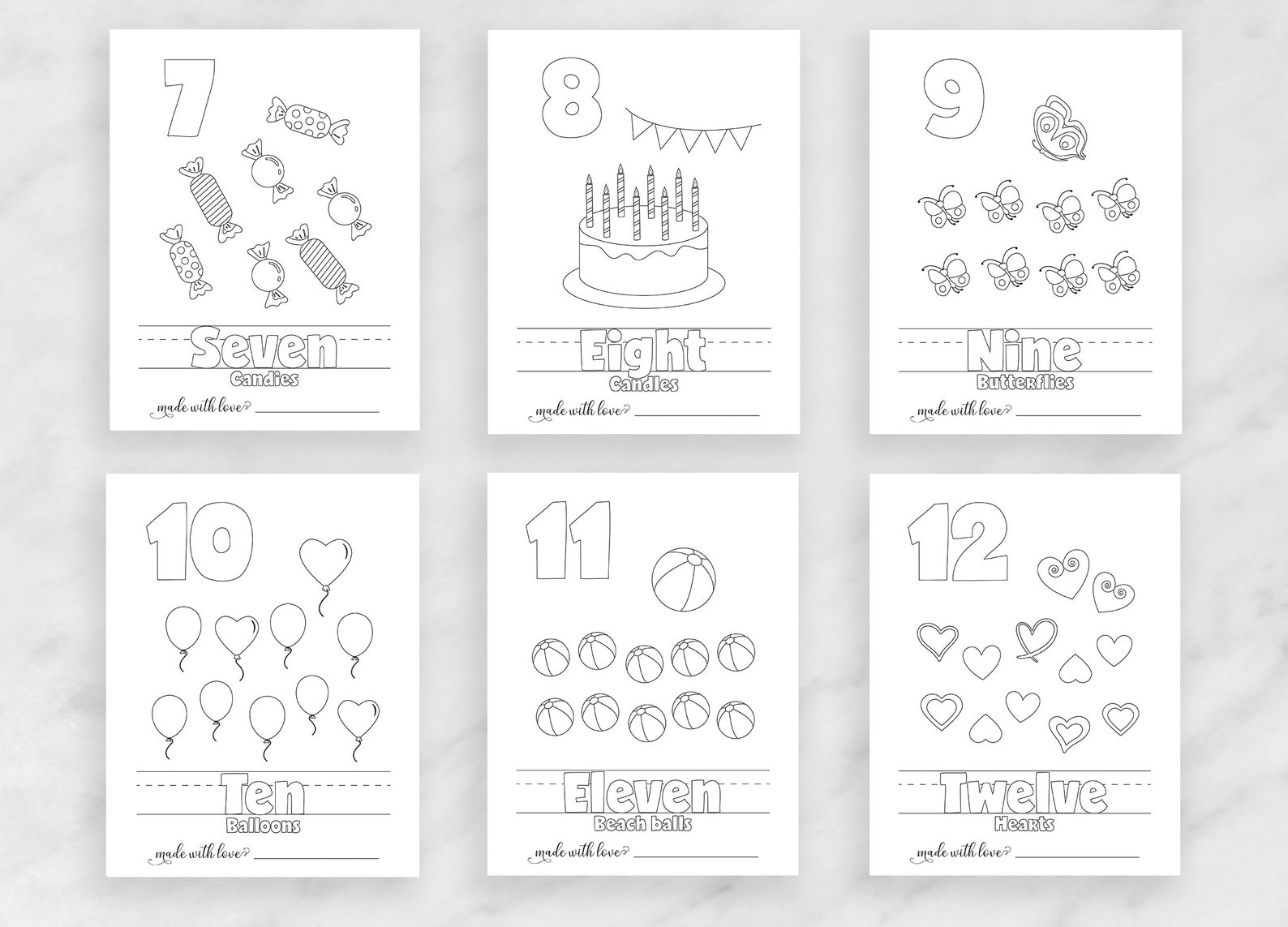 Baby's First Numbers Book Blush Pink Baby Shower 123 - Etsy