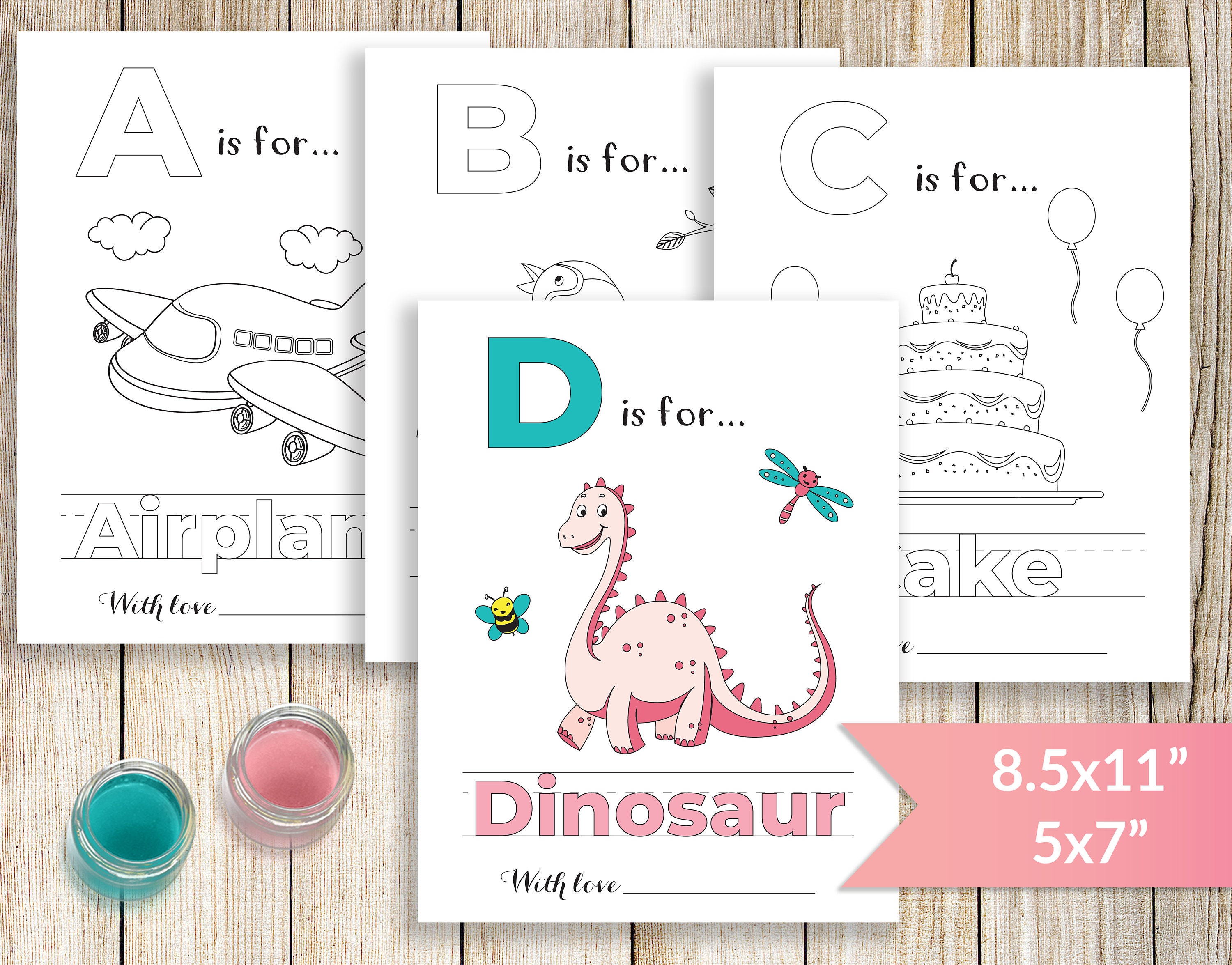 Printable ABC Coloring Book Baby Shower Alphabet Book Baby ...
