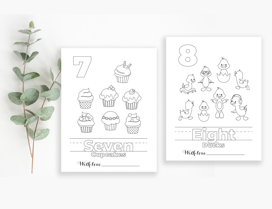 Baby's First Numbers Book, Winter Wonderland Baby Shower for Girls, 123 ...