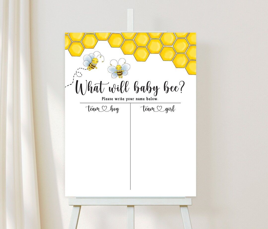 What Will Baby Bee, Bee Gender Reveal Party, He or She What Will Baby ...