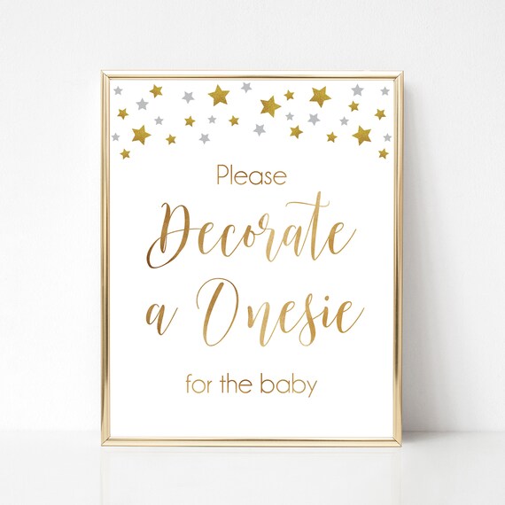 Decorate A Onesie Baby Shower Onesie Decorating Station Etsy