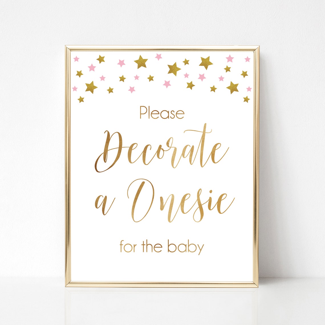 Decorate a Onesie Baby Shower Sign Onesie Decorating Station Etsy