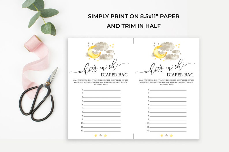 What's in the Diaper Bag Game Diaper Bag Baby Shower Etsy