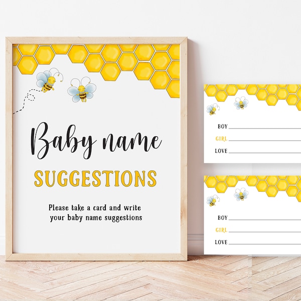Baby Name Suggestions Bee Theme, Bee Theme Baby Shower, Names for the Baby, Gender Reveal What Will Baby Bee