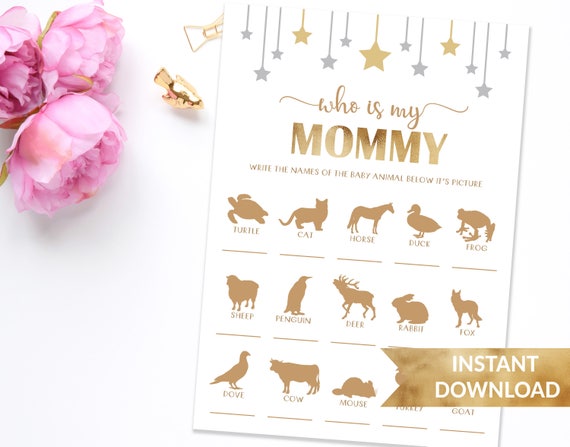 Who is My Mommy Baby Shower Game Name the Baby Animal - Etsy Norway Who is My Mommy Baby Shower Game Name the Baby Animal - Etsy Norway
