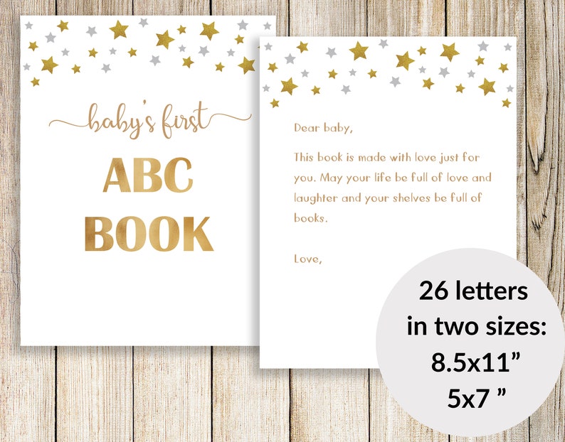 Baby's First Alphabet Book Baby Shower ABC Book | Etsy