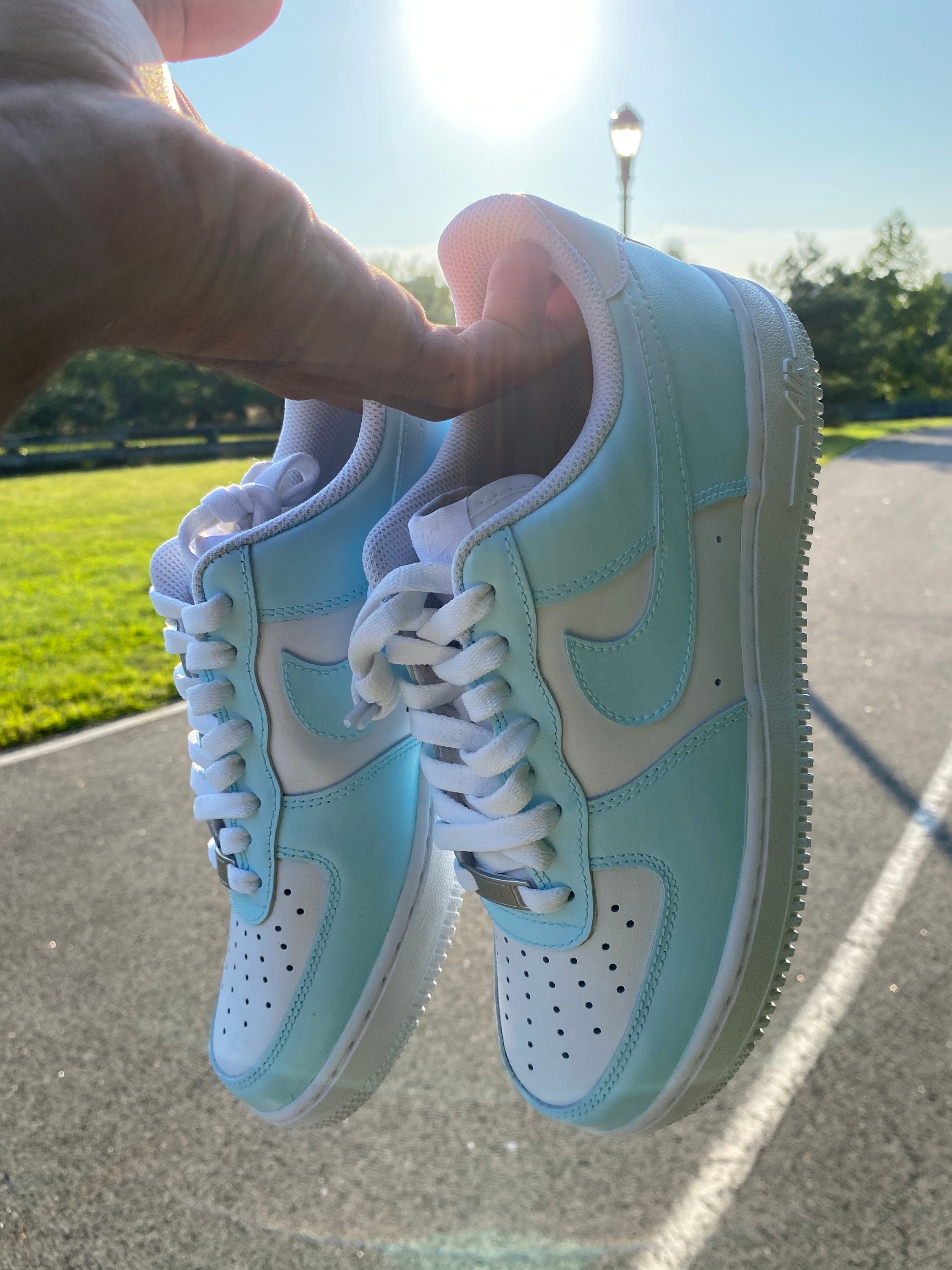 off white air force baby blue