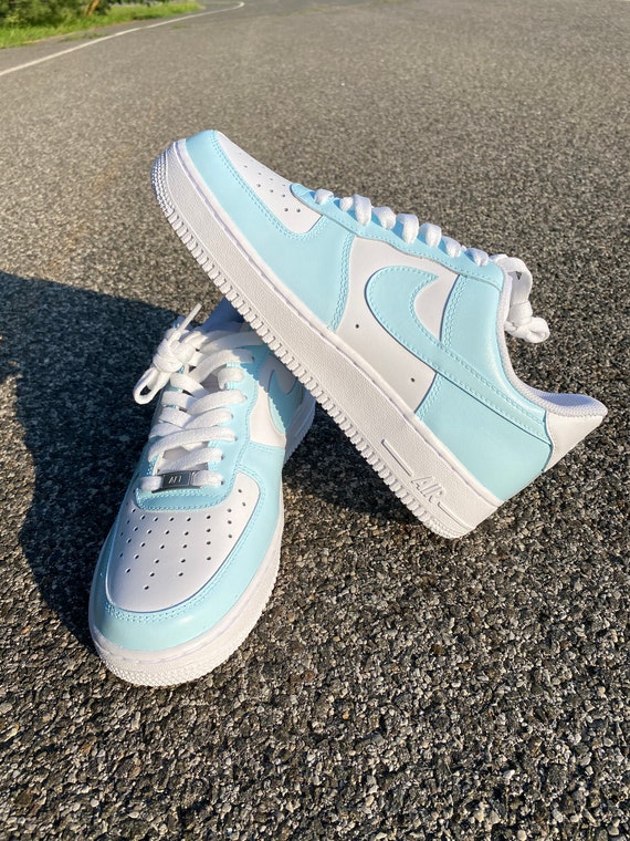 air force ones blue check