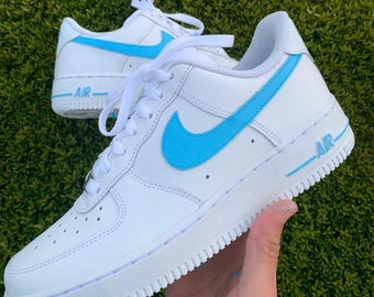 air force ones blue check