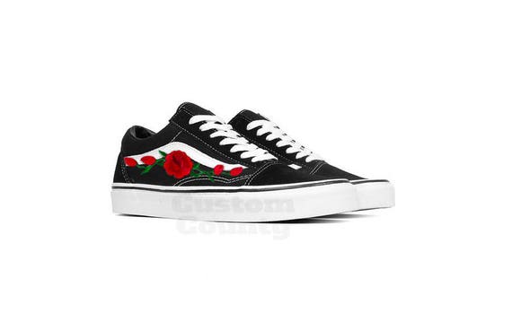 Vans Rose Shoes Aesthetic Clothing Soft 