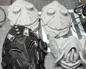 Cyberpunk Post-Apocalyptic Mask - DIY Blank Resin Cast - Wasteland Industrial Respirator for Haunt Actors, Cosplay, Musicians - Unfinished