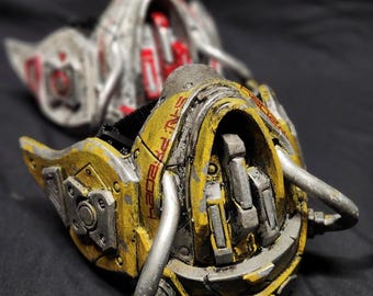 Mortal Kombat Cyberpunk Respirator - Durable Resin Cast Gas Mask for Cosplay, Haunt Actors, & DJs