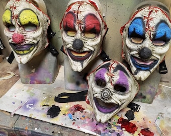 Custom Horror Clown Latex Mask - Handmade for Haunt Actors & Musicians