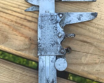 1960s Gehartet Helios vintage german sliding mesuring caliper/ gauge, vintage tools, 1960s tools