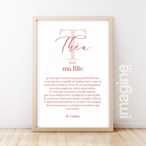 Cartel "carta a mi hijo" "a mi hija" di te amo con este cartel motivador y de afirmación positiva