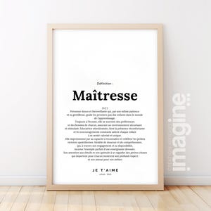 Teacher definition poster to say thank you at the end of the school year
