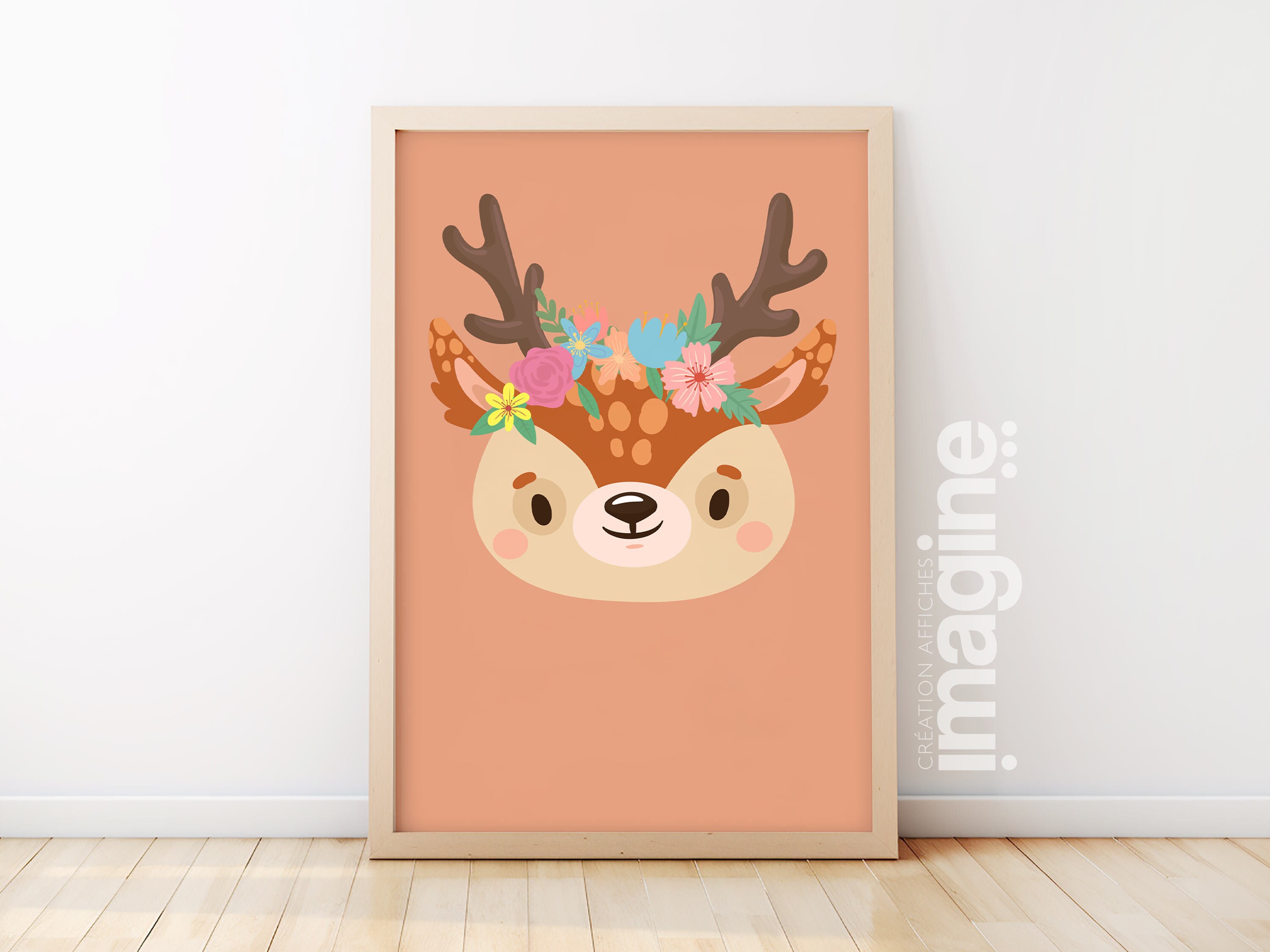 banderole à fanions anniversaire biche renne bambi décoration