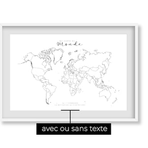 Carte des ventes Monde entrepreneur pour suivre vos commandes / ventes ou voyages - Map à remplir pour motivation entrepreneur ou voyageur