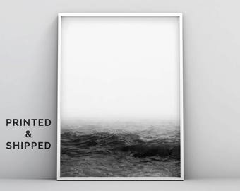 Black and White Ocean Print, Photography, Waves Photo Print, Ocean Wall Art, Large Poster, Water Wall Art, Minimalist Wave, Modern Ocean Art