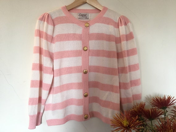chanel striped cardigan