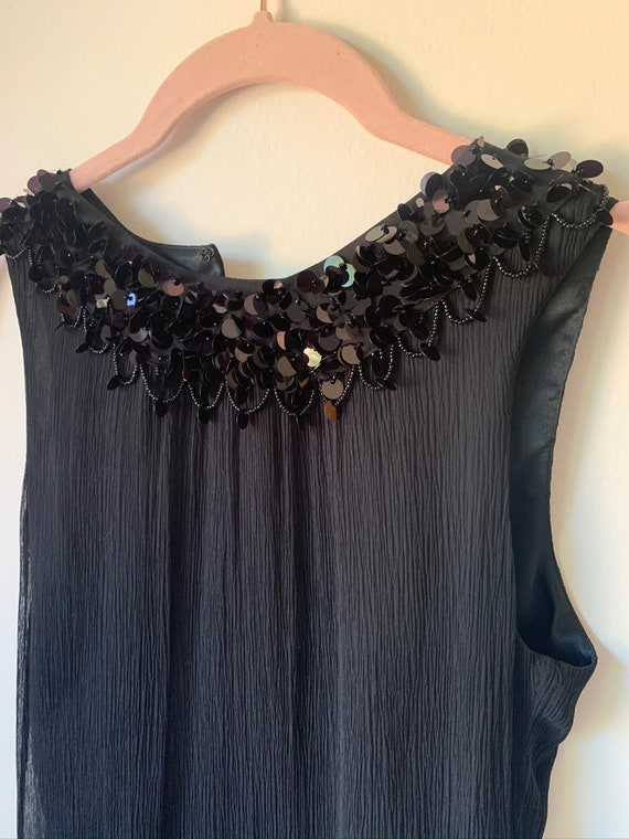 90s Betsey Johnson black silk dress-Evening dress… - image 1