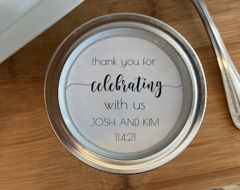 Personalized Favor Sticker Labels • Customization • Homemade Wedding, Baby Bridal Shower Favor • 2 inch Round • Neighbor Gift • Present • 20