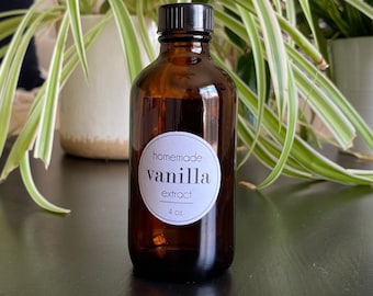 Modern Custom Round Extract Labels - Vanilla, Maple, Almond and more - Personalizable - Round Stickers
