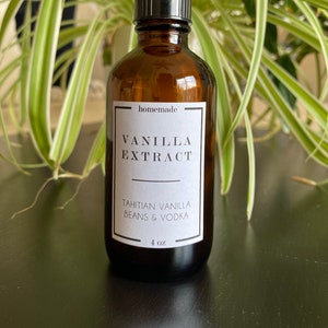 Modern Vanilla Extract Labels - Personalization - 2 x 1.5 in stickers - Custom Stickers