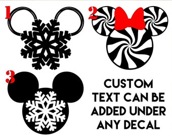 Christmas Mickey | Minnie Disney Iron on - Vinyl Transfer Decal - Any Apparel Transfer - Variety Colors & Glitter - DisneyWorld DisneyLand