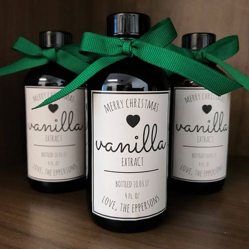 Custom Vintage Extract Labels for Vanilla Almond Mint Etsy