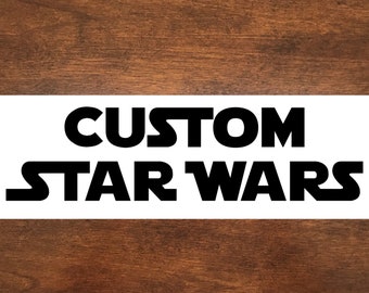 Custom Star Wars Disney font Iron on NAME or WORD - Vinyl Heat Transfer Decal - Personalized Tshirt - Variety Colors - Glitter