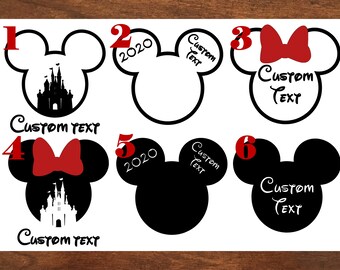 Disney Mickey Mouse ears iron on glitter vinyl TRANSFER decal patch applique
