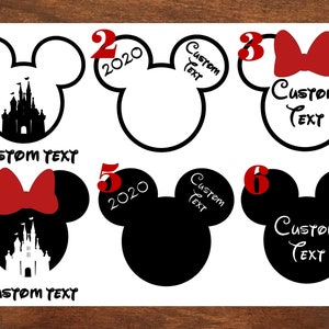 Custom Mickey | Minnie Disney Iron on - Vinyl Transfer Decal - Any Apparel Transfer - Variety of Colors and Glitter - DisneyWorld DisneyLand