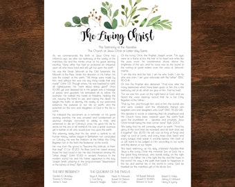 The Living Christ - Several Sizes - LDS - Latter Day Saint - Instant Download - PDF Files - Poster Printable